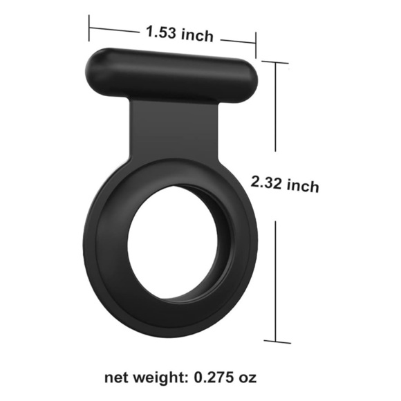 Set of 2 (1)Black and (1)Blue AirTag Holders with Clips - Picture 3 of 6